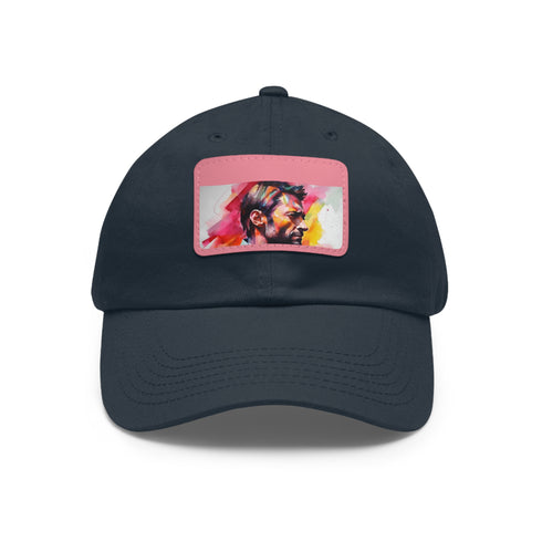 Vibrant watercolor cap with Hugh Jackman design, perfect for any outfit.