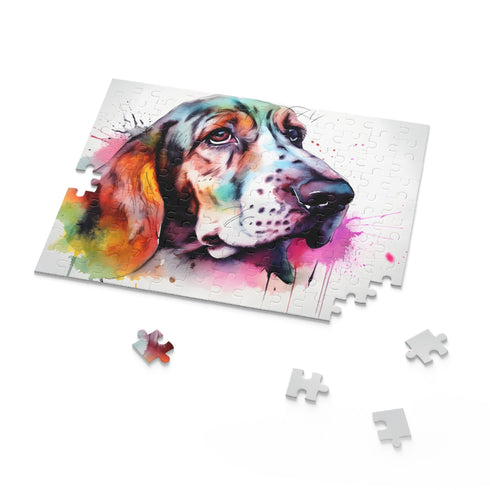 Basset Hound jigsaw puzzle featuring adorable charm for dog lovers.