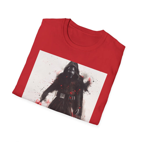 Charcoal cotton T-shirt with Kylo Ren illustration featuring a bold design