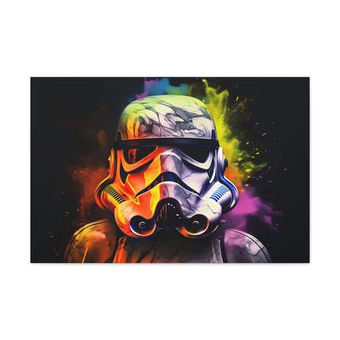 Neon Storm Trooper Canvas | Canvas | Art & Wall Decor, Canvas, Fall Picks, Hanging Hardware, Home & Living, Indoor, Top Spring Products, Valentines Day promotion | Prints with Passion