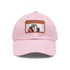 Cute basset hound baseball cap in white with light brown patch.