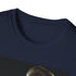 Charcoal crew neck t-shirt with Ziggy Stardust watercolor design textured cotton