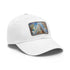 Chrysler Skyline watercolor cap in white with light brown patch.