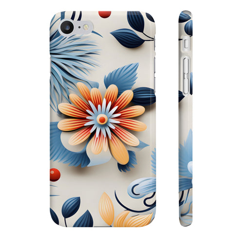 Floral Fantasy Phone Case: Glossy, Slim iPhone 7/8 Plus Design