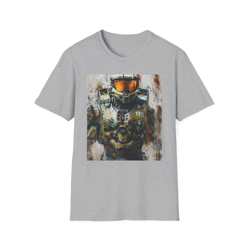Master Chief Spartan Spirit Charcoal T-shirt, Men's S Summer Cotton Pick