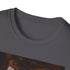 Charcoal cotton crew neck T-shirt with ancient Petra inspired graphics