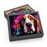 Basset Hound themed dog puzzle with vibrant 120 pieces.