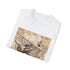Charcoal cotton t-shirt with vintage airplane graphic evokes nostalgic adventure