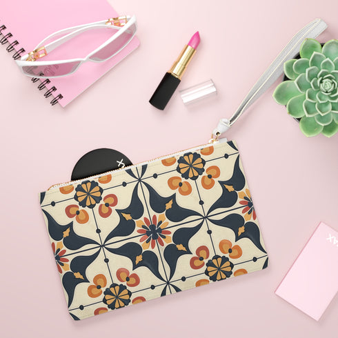 Artisan Tiles Clutch Bag with Timeless Seamless Pattern