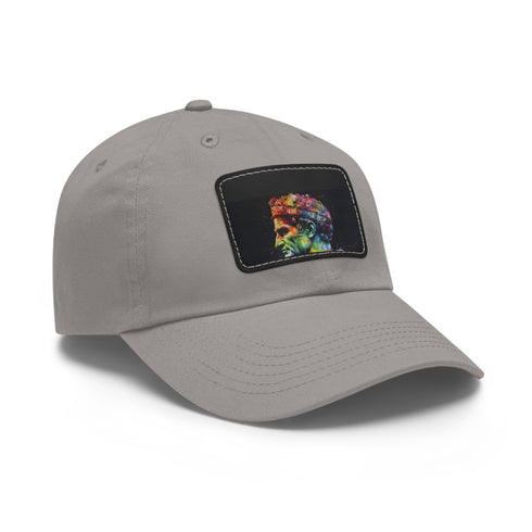Caesar Neon Dream Baseball Cap in White with Light Brown Patch