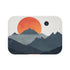 Minimalist Mountain Sunrise Bath Mat for Tranquil Bathroom Vibes.