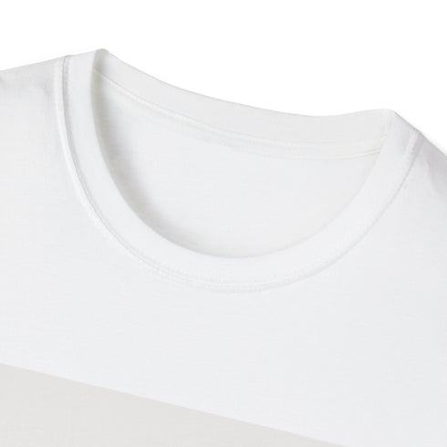 Charcoal cotton t-shirt with minimalist mountain sunrise design