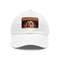 Beagle Babe baseball cap in white with light brown patch.