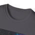 Charcoal cotton t-shirt featuring vibrant galaxy and nebula print