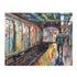 NYC Subway Watercolor Puzzle - Dive into vibrant energy with iconic subway system depiction