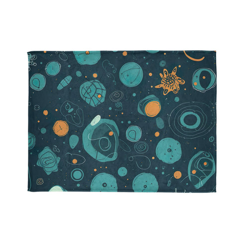 Deep Space Cosmic Nebula Seamless Plush Fleece Throw Blanket - View 3 | Prints With Passion