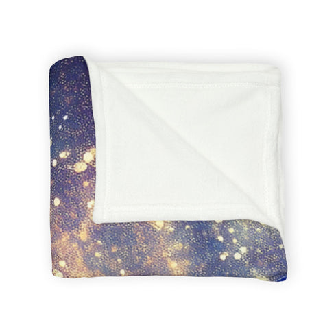 Swordfish Slicing through Star Sea Plush Fleece Throw Blanket