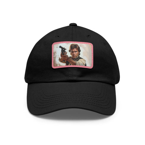 Galactic Smuggler Cap inspired by Han Solo, white with light brown patch