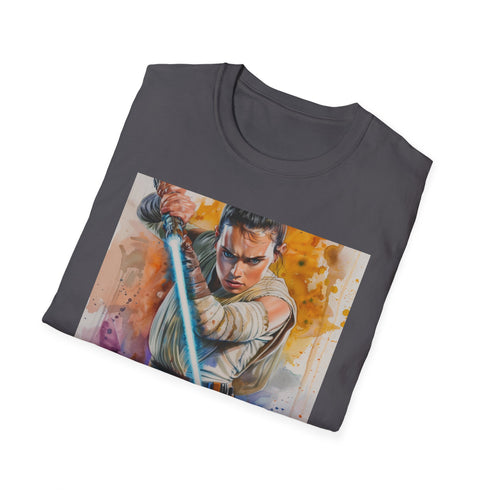 Rey T-shirt in Charcoal featuring iconic look from Rise of Skywalker.