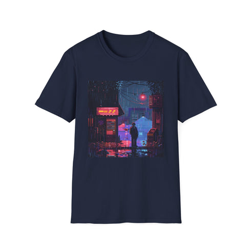 Pixel Power Retro Gaming Nostalgia T-Shirt in Charcoal size Small