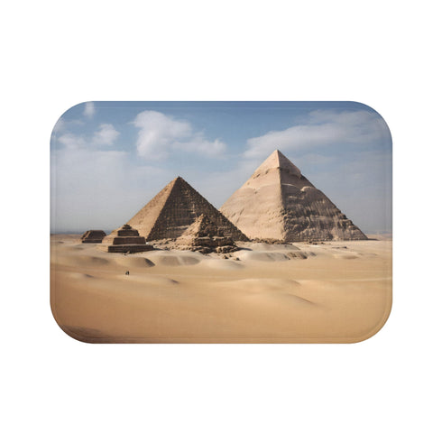 Egyptian Pyramids Giza Sands Bath Mat - Home Bathroom Sublimation Indoor