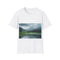 Alaska Adventure Landscapes Tee in Charcoal, Size S. Cotton t-shirt.
