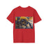 Vibrant bumblebee watercolor tee in charcoal, crew neck, DTG print.