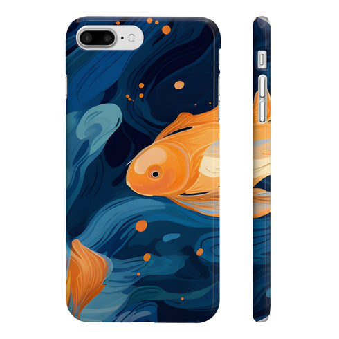 Golden Koi Fish iPhone 7 Plus Slim Glossy Phone Case Accessories