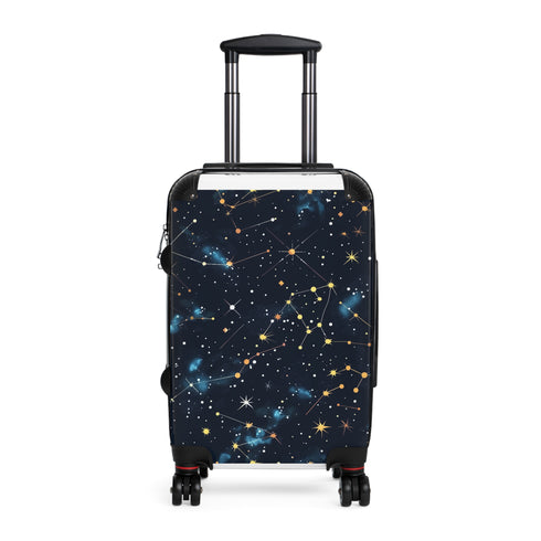 Durable Constellation Suitcase featuring a celestial star pattern