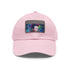 Vibrant watercolor Elon Musk baseball cap with light brown patch.