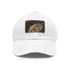Stylish Galactic Falcon Adventure Cap, white/light brown rectangle design.
