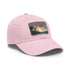 Beach printed baseball cap in white with Hawaii sunset design.