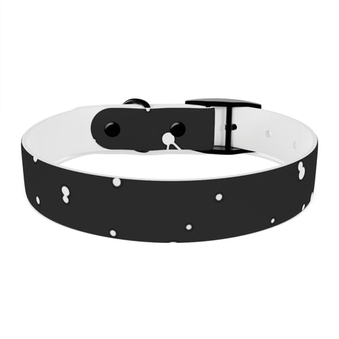 Celestial black onyx dog collar with constellation stars pattern.