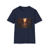 Charcoal cotton T-shirt featuring golden hour Rome graphic on a regular fit