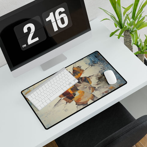 A Broken Mirror Reflecting Fragmented Images Symbol Gaming XXL Extended Desk Mat