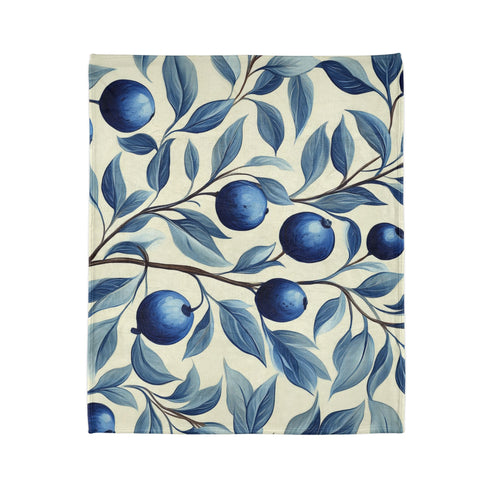 William Morris Willow Bough Botanical Plush Fleece Throw Blanket - View 7 | Prints With Passion