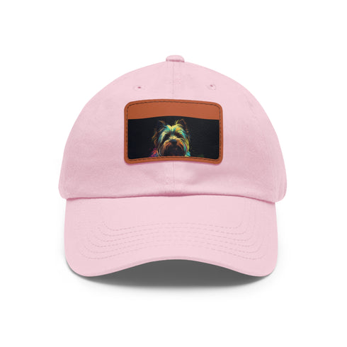 Yorkshire Terrier baseball cap with adorable embroidered design.