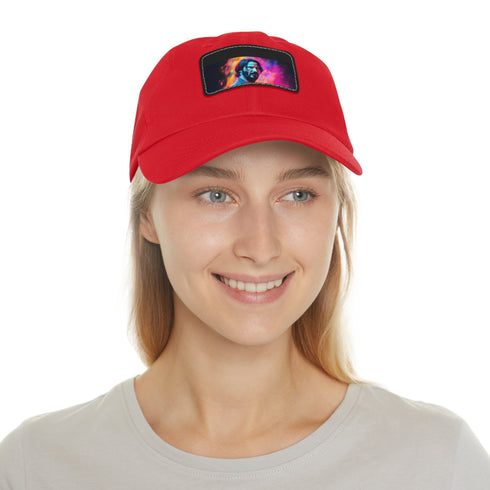 Neon Dreams Keanu Reeves Watercolor Baseball Cap White Rectangle Unisex Cotton