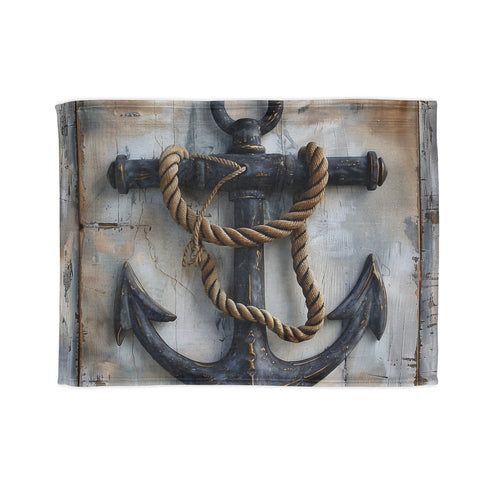 Nautical flags design 30'' x 40'' blanket for cozy maritime vibes.