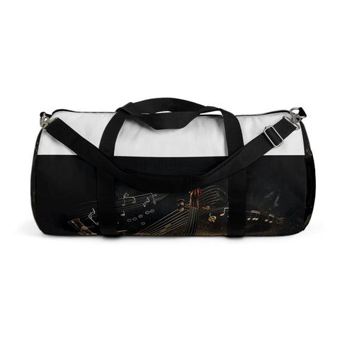 Musical notes small duffle bag with all-over print design.