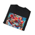 Charcoal cotton T-shirt with Chiefs Super Bowl painting in a dynamic style