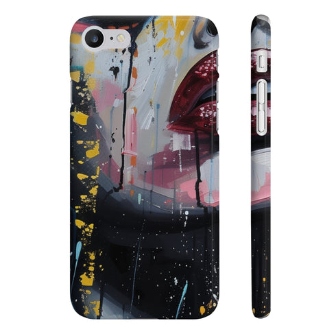 Bold and vibrant portrait phone case for iPhone 7/8 Plus flavored glossiness.