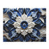 Blue porcelain texture puzzle with mesmerizing repeating pattern for relaxation.