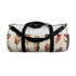 Boho feathers small duffel bag with vibrant seamless pattern.