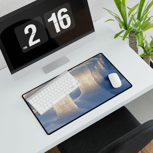 Ice Pillars Rising from Cosmic Sea Gaming XXL Extended Desk Mat