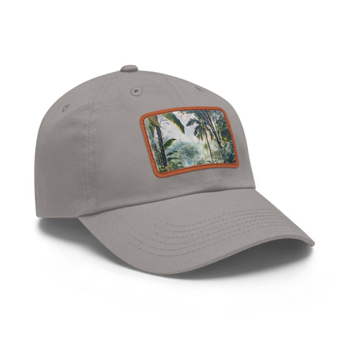 White cotton hat with light brown patch – Congo Rainforest Dreams