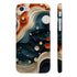 Abstract circle pattern glossy phone case for iPhone 7/8 Plus.