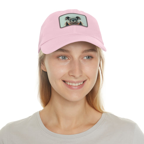 Kowala Cool Cat Cap in White with Light Brown Patch