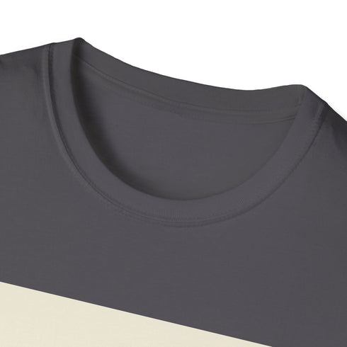 Minimalist sunrise mountain range graphic t-shirt in charcoal, size small.