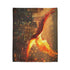 Digital Phoenix in Urban Skyline Plush Fleece Throw Blanket